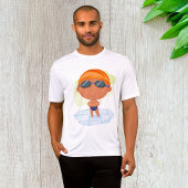 Schwimmer Junge in Glöckchen und Schwimmenkap T-Shirt