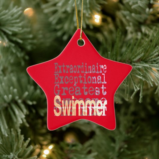 Schwimmer Keramik Ornament (Baum)