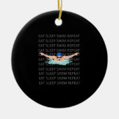 Schwimmer Liebe Funny Swimming Junge Sport Keramik Ornament (Vorne)
