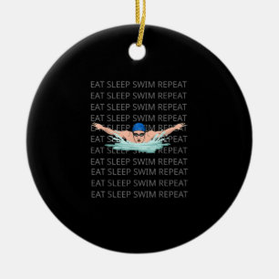 Schwimmer Liebe Funny Swimming Junge Sport Keramik Ornament