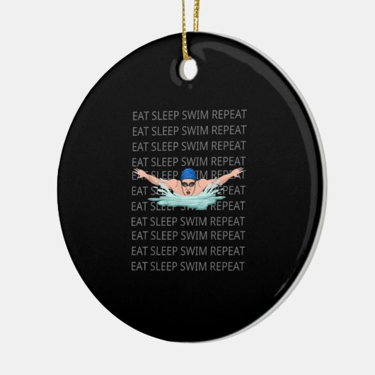 Schwimmer Liebe Funny Swimming Junge Sport Keramik Ornament (Links)