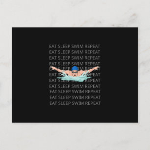 Schwimmer Liebe Funny Swimming Junge Sport Postkarte