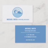 Schwimmer Logo Schwimmlehrer Visitenkarte (Vorne/Hinten)