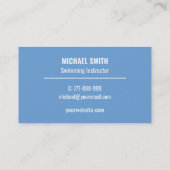 Schwimmer Logo Schwimmlehrer Visitenkarte (Rückseite)