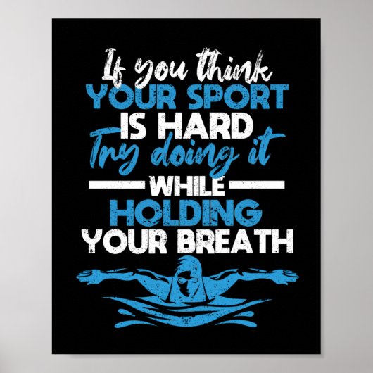 Schwimmer, lustige Schwimmübungen Poster (Vorne)