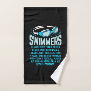 Schwimmer machen mehr Kicks I Funny Geschenk Schwi Handtuch