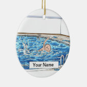 Schwimmer-Mann Keramik Ornament (Rechts)