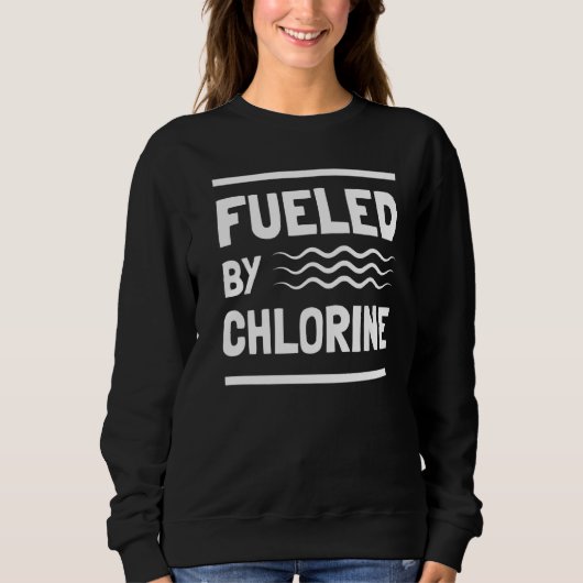 Schwimmer mit Chlorschwimmbecken Sweatshirt (Vorderseite)