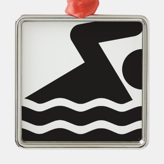 Schwimmer Ornament Aus Metall (Vorne)