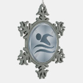 Schwimmer-Ornament - SRF Schneeflocken Zinn-Ornament (Links)