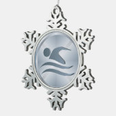 Schwimmer-Ornament - SRF Schneeflocken Zinn-Ornament (Rechts)
