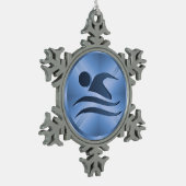 Schwimmer-Ornament - SRF Schneeflocken Zinn-Ornament (Links)