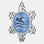 Schwimmer-Ornament - SRF Schneeflocken Zinn-Ornament (Rechts)