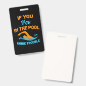 Schwimmer Pech im Pool Ausweis (Vorder- & Rückseite)