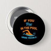 Schwimmer Pech im Pool Button (Vorne & Hinten)