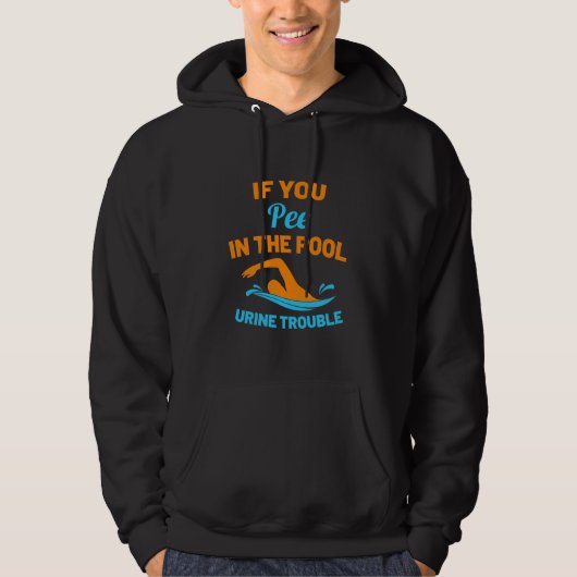 Schwimmer Pech im Pool Hoodie (Vorderseite)