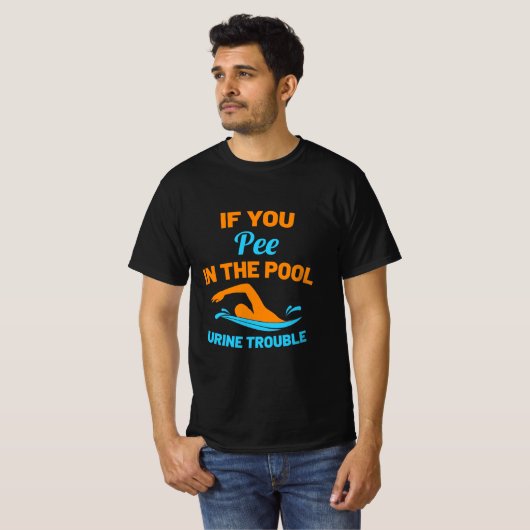 Schwimmer Pech im Pool T-Shirt (Vorne ganz)