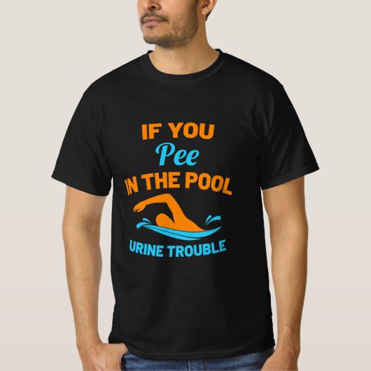 Schwimmer Pech im Pool T-Shirt (Vorderseite)