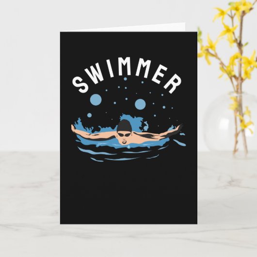 Schwimmer - Perfekte Gestaltung für Schwimmer Karte (Gelbe Blume)