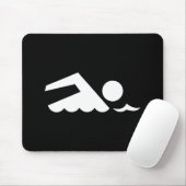 Schwimmer-Piktogramm-Mauspad Mousepad (Mit Mouse)