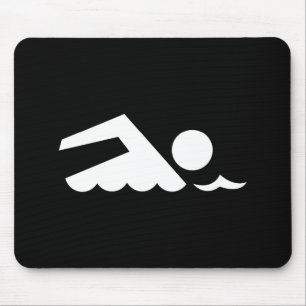 Schwimmer-Piktogramm-Mauspad Mousepad