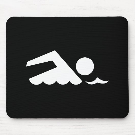 Schwimmer-Piktogramm-Mauspad Mousepad (Vorne)