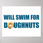 Schwimmer Poster, Schwimmteam, Donuts Poster (Vorne)