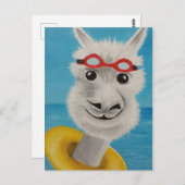 Schwimmer Postkarte (Vorne/Hinten)
