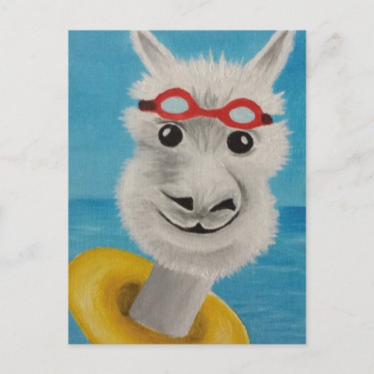 Schwimmer Postkarte (Vorderseite)