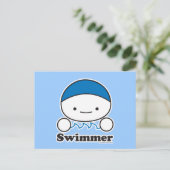 Schwimmer-Postkarte Postkarte (Stehend Vorderseite)