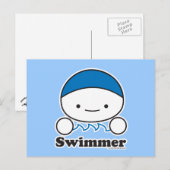 Schwimmer-Postkarte Postkarte (Vorne/Hinten)