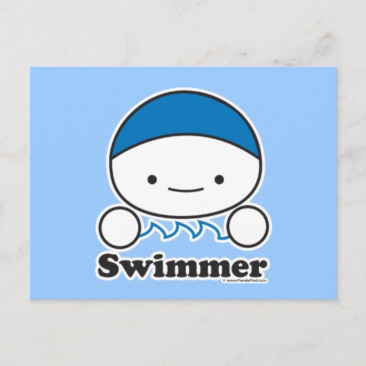 Schwimmer-Postkarte Postkarte (Vorderseite)