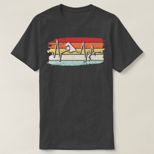 Schwimmer Retro T-Shirt (Design vorne)