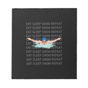 Schwimmer Schwimmen Liebe Lustig Schwimmender Jung Notizblock