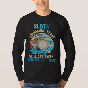 Schwimmer schwimmen Schlucht Schwimmerteam Retro T-Shirt