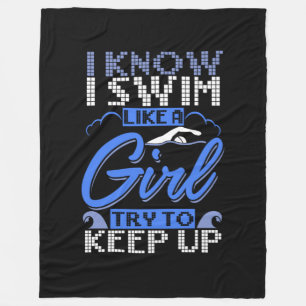 Schwimmer Schwimmen Schwimm Sport Geschenk  Fleecedecke