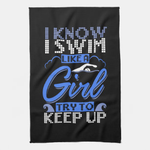 Schwimmer Schwimmen Schwimm Sport Geschenk Geschirrtuch