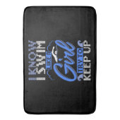 Schwimmer Schwimmen Sport Geschenk Badematte (Vorderseite Vertikal)