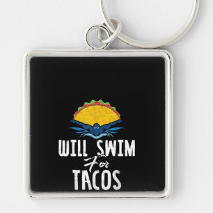 Schwimmer schwimmen Tacos Schwimmen Taco Liebhaber Schlüsselanhänger