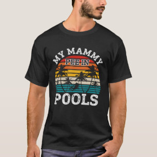 Schwimmer Schwimmen Urlaub Retro Mammy Pech in Poo T-Shirt