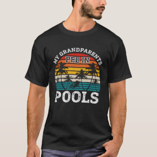 Schwimmer Schwimmen Urlaub Retro Opa Peak in Poo T-Shirt