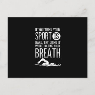 Schwimmer Schwimmer Sportübungen Ankündigungspostkarte