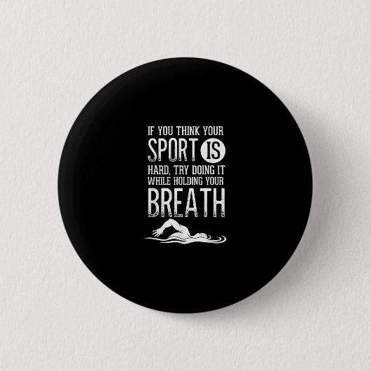 Schwimmer Schwimmer Sportübungen Button (Vorderseite)