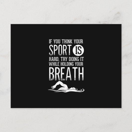 Schwimmer Schwimmer Sportübungen Postkarte (Vorderseite)