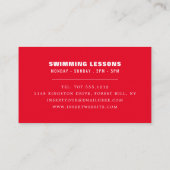 Schwimmer, Schwimmer und Rettungsschwimmer Visitenkarte (Rückseite)