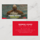 Schwimmer, Schwimmer und Rettungsschwimmer Visitenkarte (Vorne/Hinten)