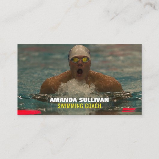 Schwimmer, Schwimmer und Rettungsschwimmer Visitenkarte (Vorderseite)