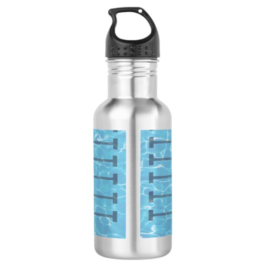 Schwimmer Schwimmteam Pool Edelstahlflasche (Rückseite)
