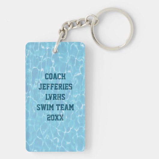Schwimmer Schwimmteam Pool Schlüsselanhänger (Rückseite)