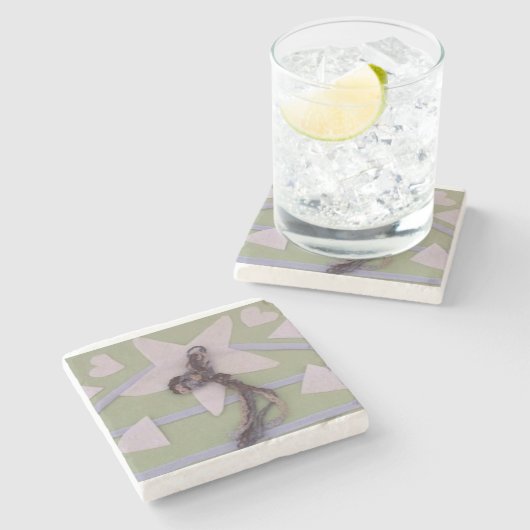 Schwimmer Steinuntersetzer (Seitenansicht)